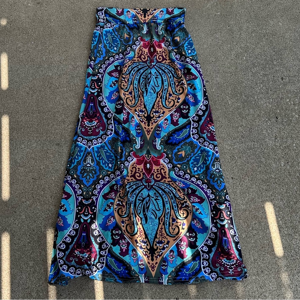 Boho Printed Maxi Skirt